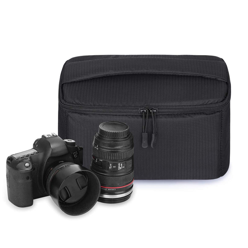 S-ZONE Water Resistant Camera Insert Bag with Sleeve Camera Case Upgraded Version 2.0 Black