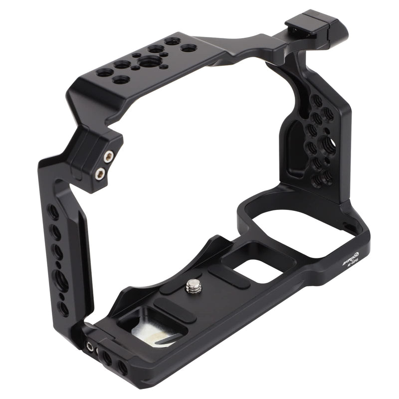 AKIROOD Camera Cage for Panasonic S5 Camera, Video Shooting Cage Filming Accessories Cold Shoe Extension for Microphone/Light