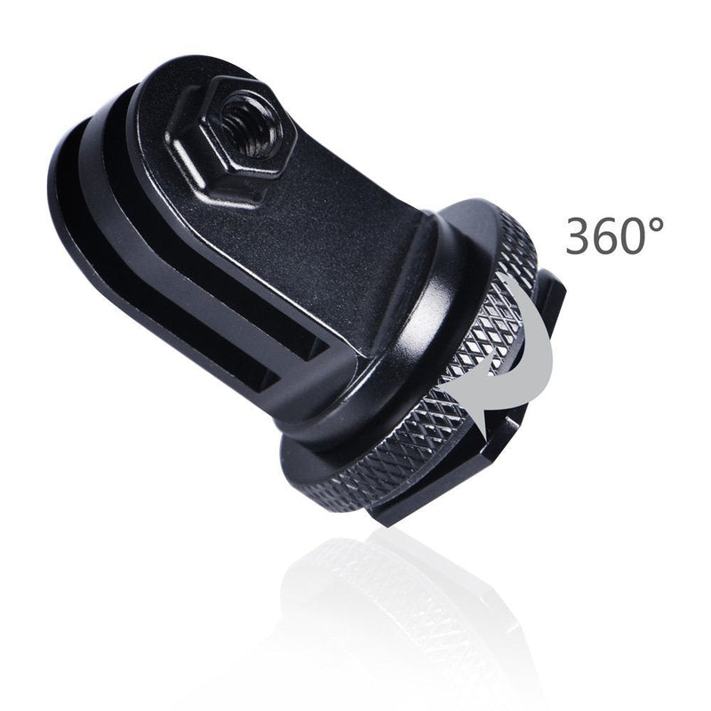 Smatree Full Aluminum Tripod Screw to DSLR Camera Flash Cold Shoe Mount Adapter Compatible for GoPro 10/MAX/9/8/7/6/5/4/3+/3,GOPRO Hero 2018/DJI OSMO Action Camera
