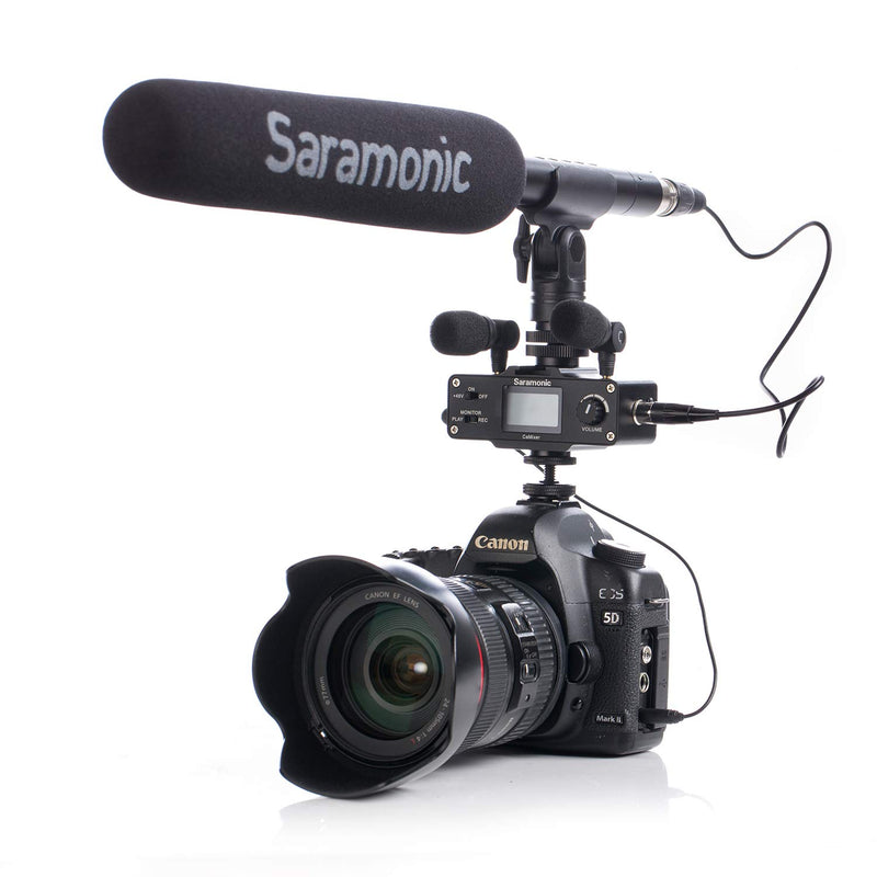 Saramonic SR-XM1 Omnidirectional Microphone Plug and Play Mic Compatible with DSLR Cameras, Camcorders, Smartphone, Gopro, for Vlogging, YouTube, Recording SR-XM1 mini phone and gopro mic