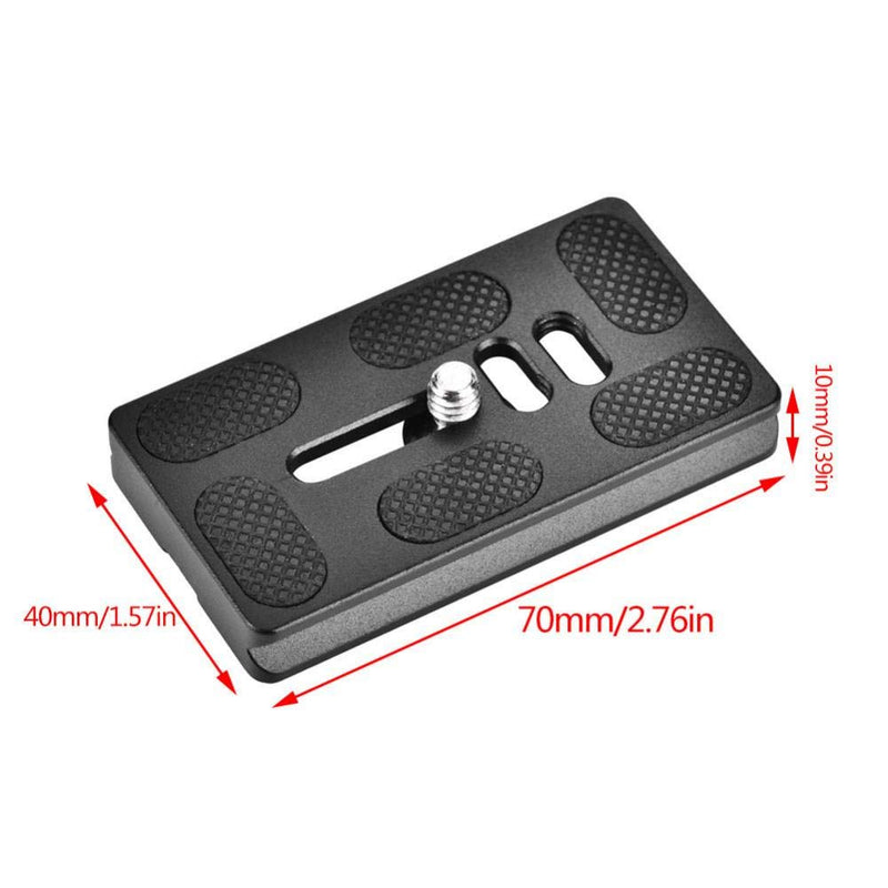 V BESTLIFE Aluminum Alloy Quick Release Plate with 1/4inch Screw Mount for Arca Benro Monopod Tripod Ball Head SLR Camera, Black(PU70)
