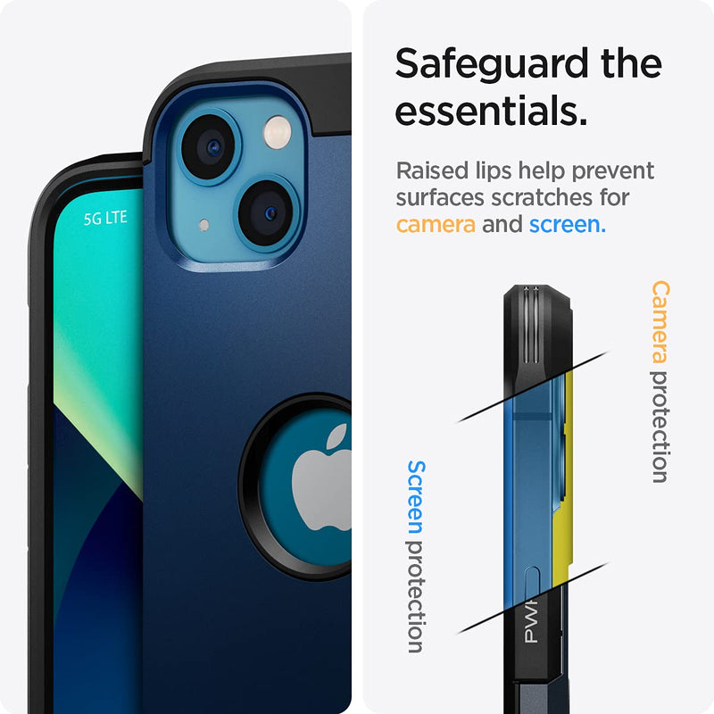 Spigen Tough Armor [Extreme Protection Tech] Designed for iPhone 13 Case (2021) - Navy Blue