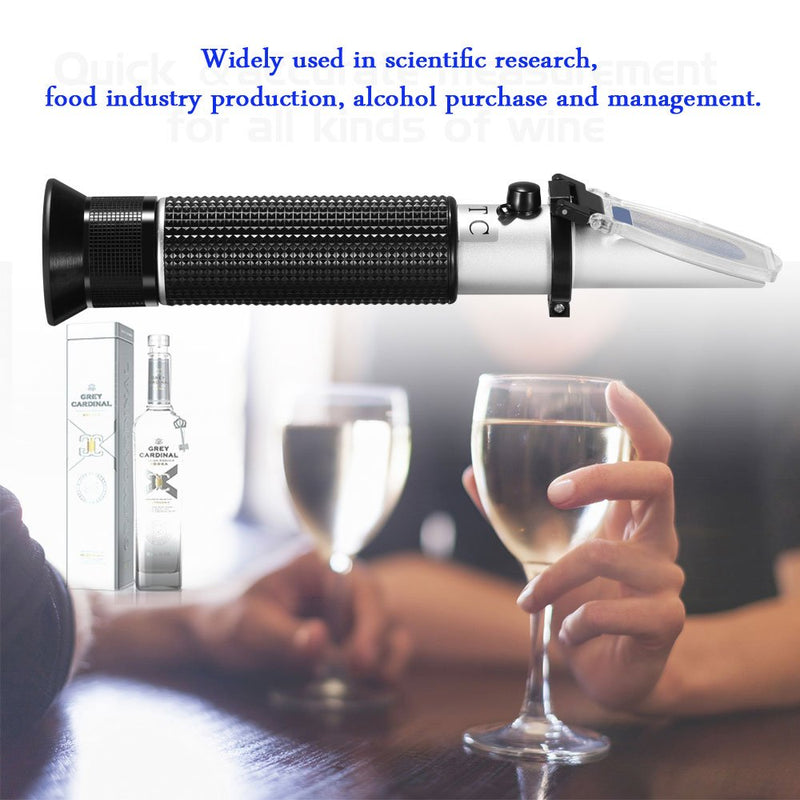 Handheld Alcohol Refractometer,V·RESOURCING 0~80% Alcohol Content Measurement Tool Tester for Spirits Distilled Ethanol with Water like Whiskey, Brandy;Used in Scientific Research, Alcohol Purchase