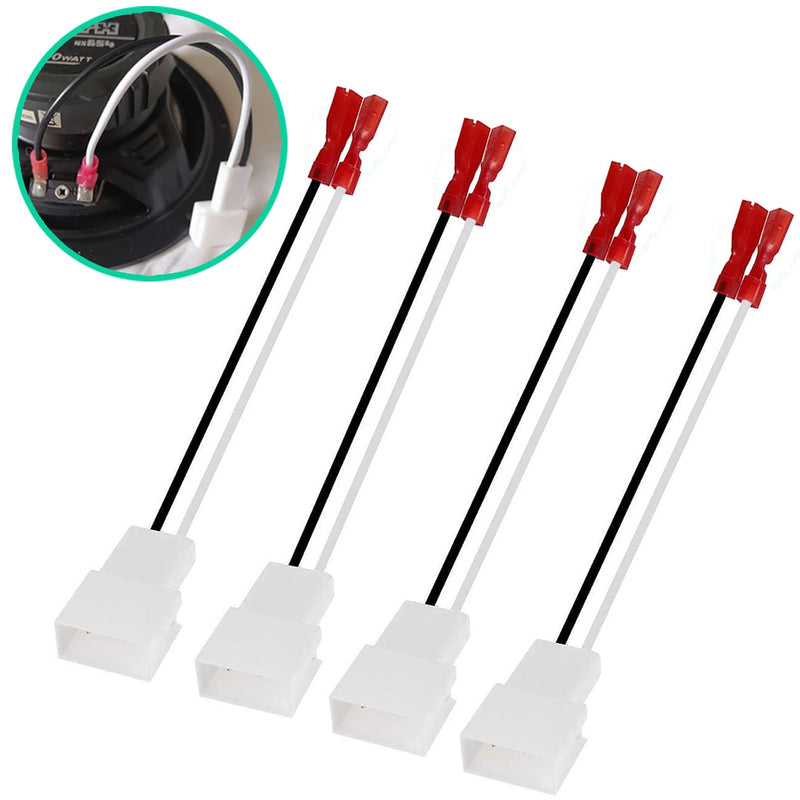 4 Pack 72-8104 Speakers Harness Adapter for Toyota Subaru Mitsubishi Speaker Wire Harness Connectors Plug Compatible with Toyota RAV4 Tacoma Tundra Camry Corolla 4 Runner Scion Pontiac Speaker Wiring 4 Pcs