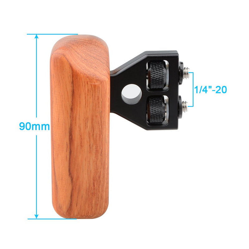 CAMVATE DSLR Wooden Handle Grip with Connector for DV Video Camera Cage(1 Pair)