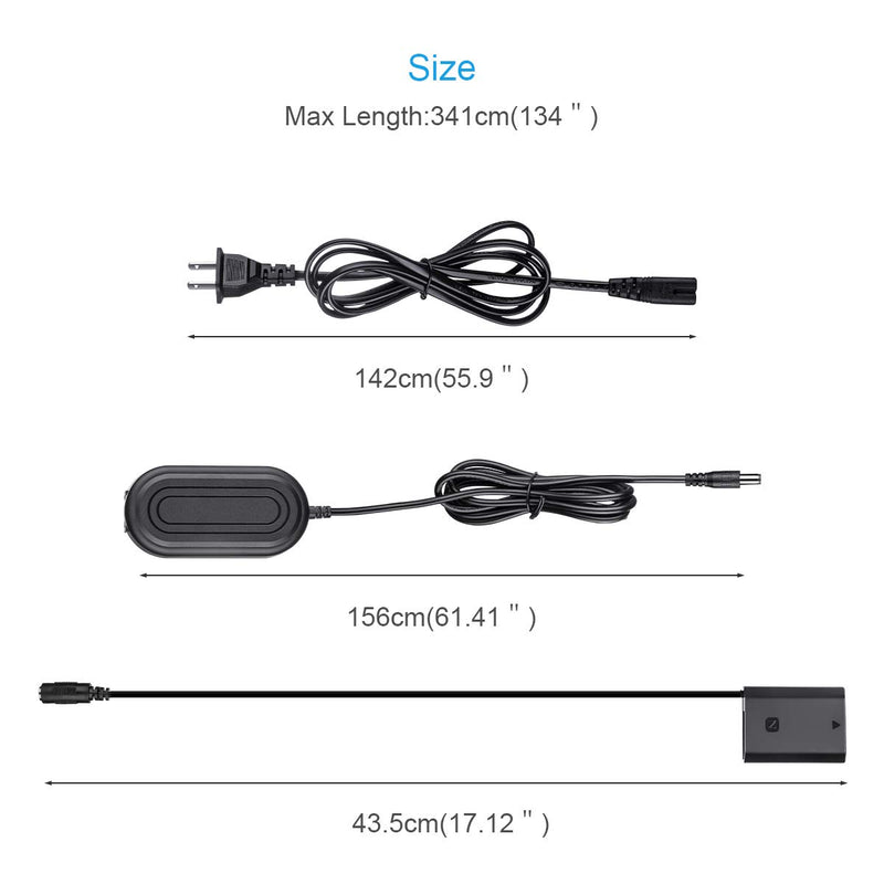 Fomito NP-FZ100 AC Power Adapter Kit Replacement for Sony BC-QZ1 Battery Charger, Compatibe with Alpha A7 III, A7R III, A9, A9R, A9S, A6600 Cameras