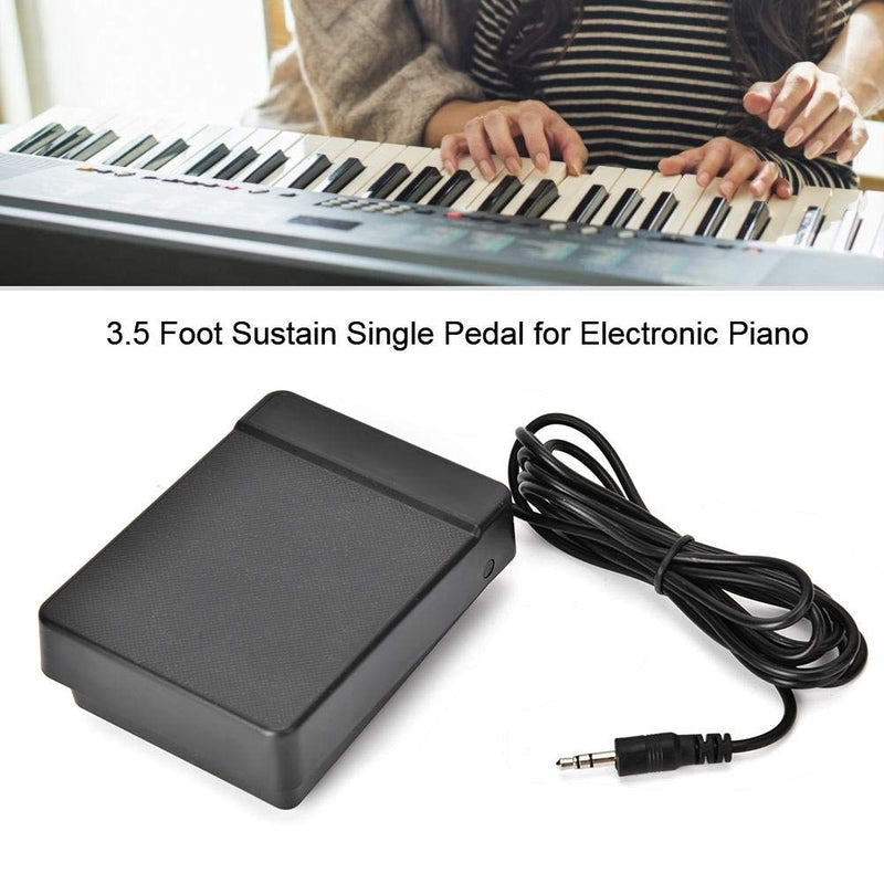 Jadpes Keyboard Piano Pedal,3.5 Foot Sustain Single Pedal Controller for Electronic Keyboard Piano for Playing Gift Musical Piano Pedal Accessories