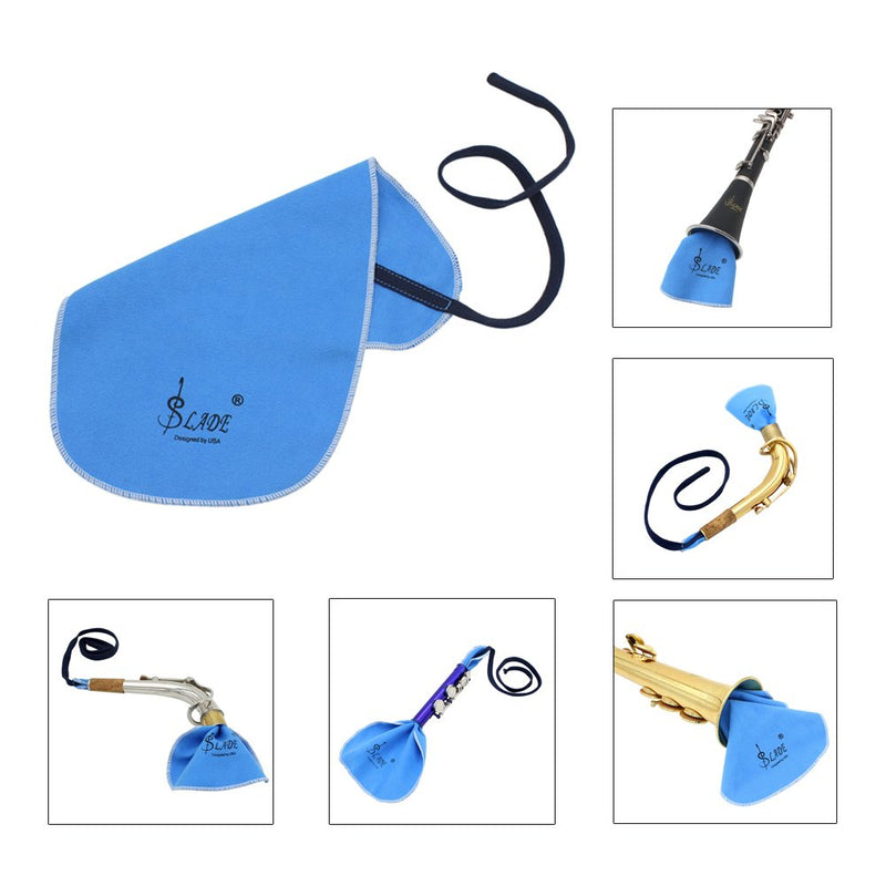 Andoer Clarinet Piccolo Flute Sax Saxphone Cleaning Cloth for Inside Tube (Blue) Blue