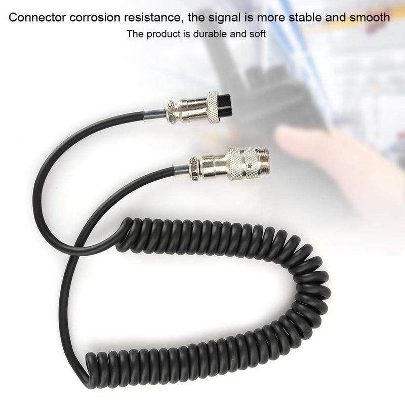 PUSOKEI Hand Microphone DIN Cable, 1.5m/4.9ft Extension 8‑Pins Audio System Microphone Signal Line, for Yaesu 8-Pin Microphones