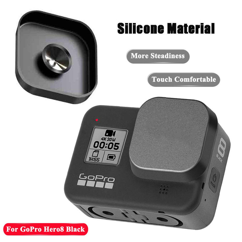 Hero8 Silicon Lens Adsorption Cap and ABS Battery Door Cover with Charging Port (2+1 Packs) for GoPro Hero 8 Black Action Camera，Fire Rock HERO8 Protective Cover Accessories Hero8-B