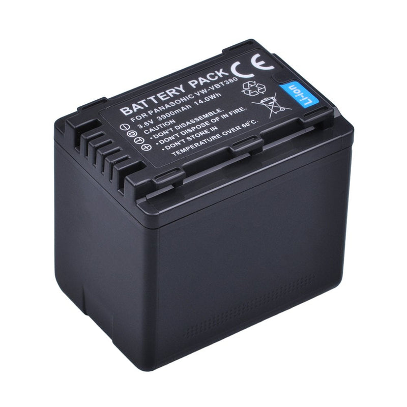 Batmax 2Packs VW-VBT380 VW-VBT190 Battery (3900mAh) + Dual USB Charger for Panasonic HC-V210, HC-V250, HC-V380, HC-V510, HC-V520, HC-V550, HC-V710, HC-V720, HC-V750, HC-V770, HC-VX870, HC-VX981