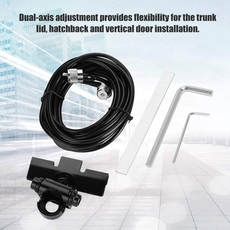 [AUSTRALIA] - Vbestlife RB-400 Car Antenna Mount Bracket with 5m PL259 Extension Cable for Mobile Radio Car Clip Mount Trunk Lid/Hatchback/Door Mount 