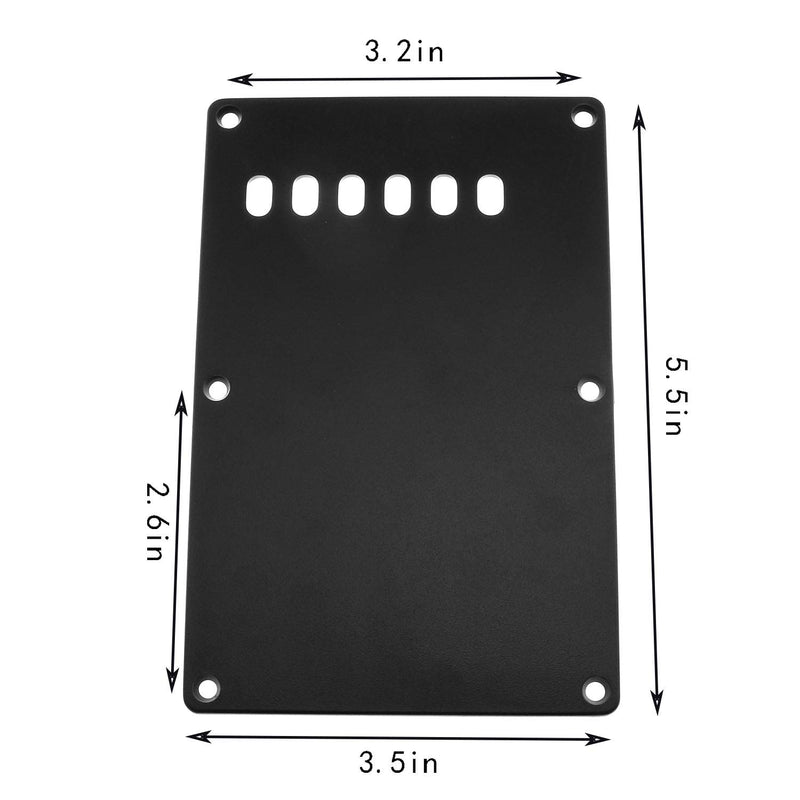 Maxmoral Black Guard Backboard Tremolo Cavity Cover Backboard For ST Stratocaster Electric Guitar