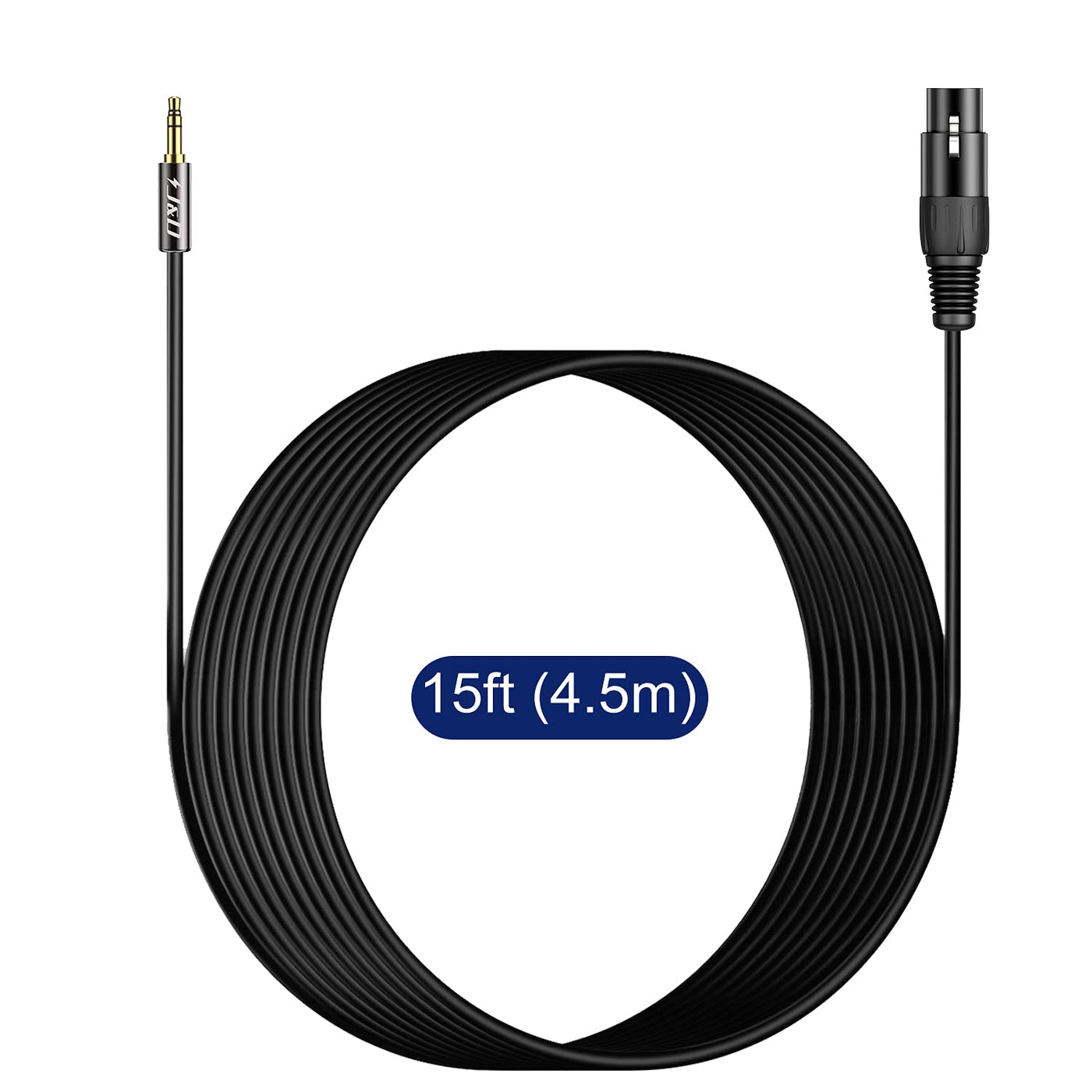  J&D XLR to 3.5mm Microphone Cable, PVC Shelled XLR