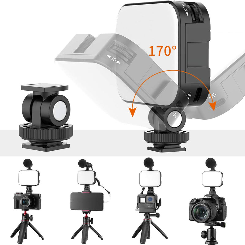 VIJIM Video LED Light, On-Camera Light, VL100C Bi-Color LED Video Light, Dimmable 2500-6500K Perfect for Cameras Photo Shooting, Phones, Video Lighting,LED Fill Lamp, Vlogging etc