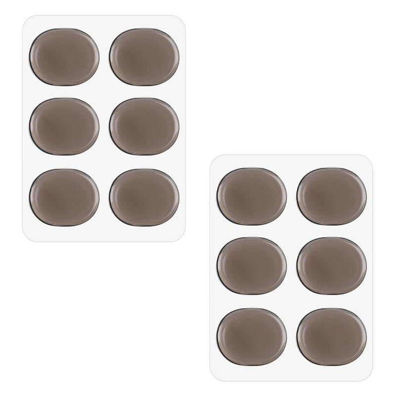 Drum Damper Gel Pads Transparent Grey Silicone Drums Silencer for Snare Drum Kit Set of 12