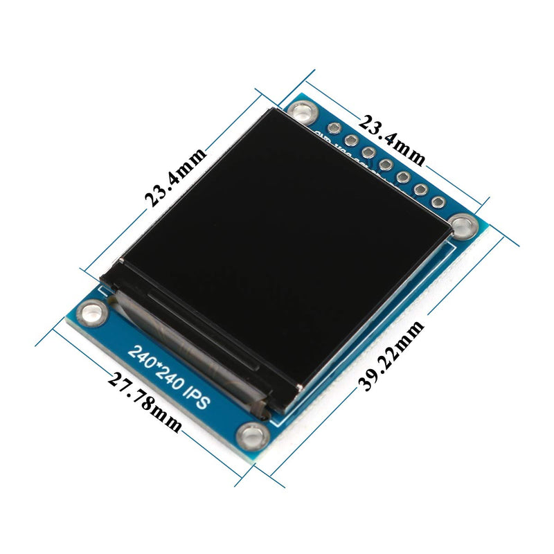 MakerFocus TFT LCD Screen Display 1.3inch TFT LCD Module, 240240 IPS 65K Full Color 3.3V with SPI Interface ST7789 IC Driver, 51 STM32 Ar duino Routines for DIY