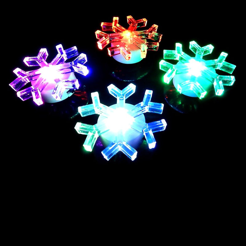 [AUSTRALIA] - Set of 4 - Color Changing LED Snowflakes, Suction Cup Window Light Decor - #L7540 