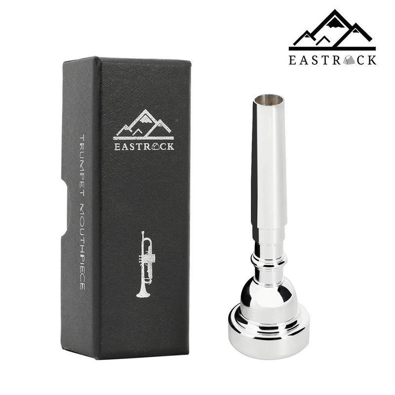 EastRock 7C Silver Plated Bb Trumpet Mouthpiece Replacement Made of Brass for Beginners