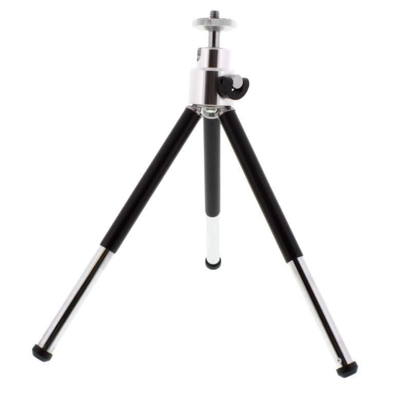 Albinar Alloy Rotating 8" Mini Telescoping Legs Tripod Stand with Pan Head with Tilt for Digital Cameras, Smartphones and Webcams