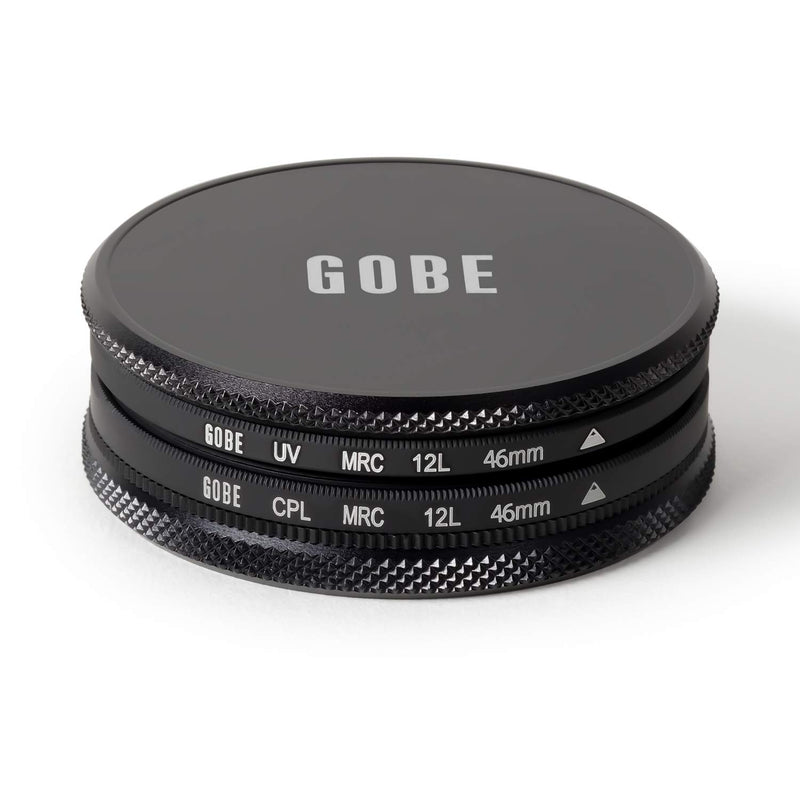 Gobe 46mm UV + Circular Polarizing (CPL) Lens Filter Kit (1Peak)
