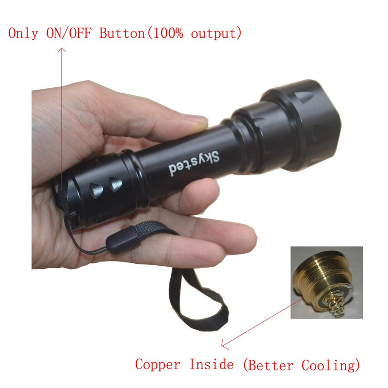 [AUSTRALIA] - Skysted® S20 OSRAM 5W 850nm IR Illuminator LED Single Mode 38mm Zoom Long Distance Infrared Light Torch Night Vision Waterproof Hunting Flashlight with Remote Switch,for Coyote Hog Predator Ir 850nm 