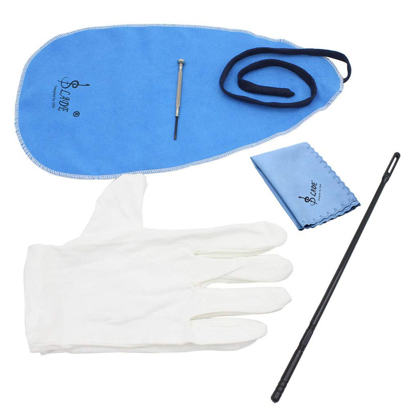 Mowind 16 Holes C Flute Case 600D Foam Cotton Padding with Flute Cleaning Kit Set Cleaning Cloth Stick Cork Grease Screwdriver Gloves