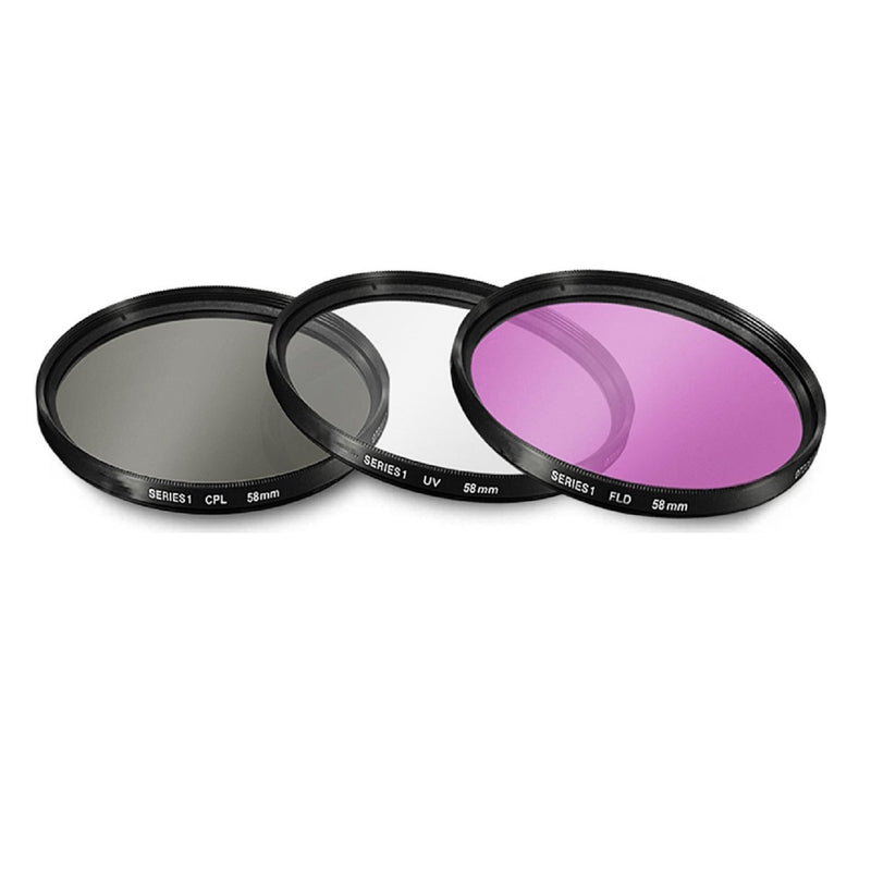 [AUSTRALIA] - 55mm and 58mm 14 Piece Filter Set Includes 3 PC Filter Kit (UV-CPL-FLD) and 4 PC Close Up Filter Set (+1+2+4+10) for Nikon D5600, D3400 DSLR Camera with Nikon 18-55mm f/3.5-5.6G VR and Nikon 70-300mm 