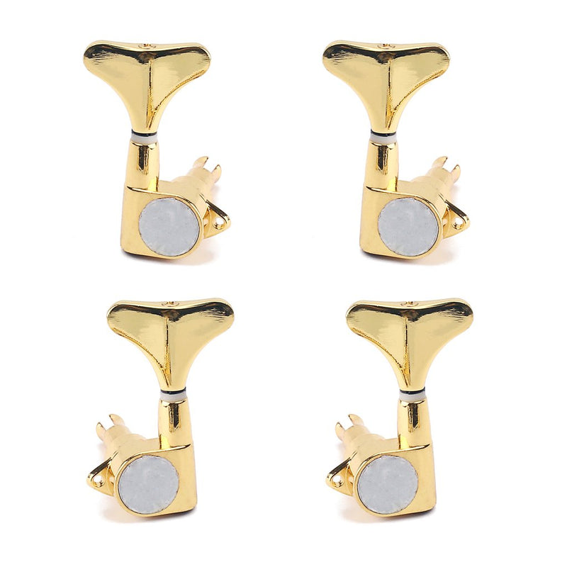 Alnicov Guitar Bass Tuning Pegs Machine Heads Bass Replacement Parts Gold 2R2L