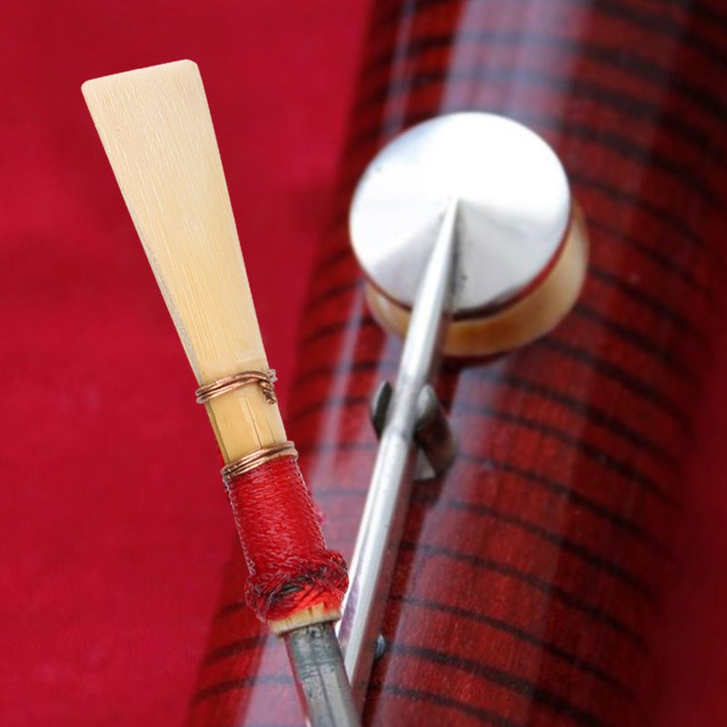 Alomejor 5 Pcs Bassoon Reeds Bamboo Bassoon Reeds Medium Strength 57mm Reed Length Bassoon Instrument Accessories