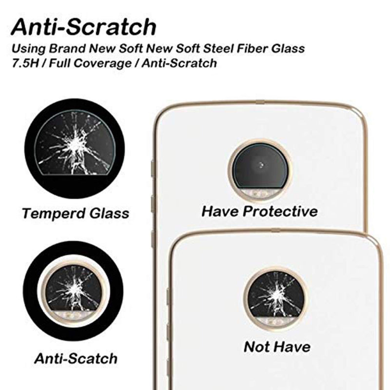 (2PCS for Motorola Moto Z3 Play Back Camera Lens Screen Protector Protective Film, 9H Hardness HD Ultra Thin Camera Shot Soft Film for Motorola Z3 Play