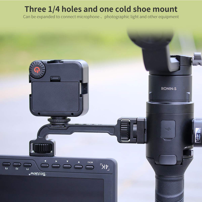 AgimbalGear DH11 Extension Plate for DJI Ronin S/Ronin SC 1/4" Monitor Mount Video Light Cold Shoe Adapter Magic Arm Bracket Multi-Functional Gimbal Accessories