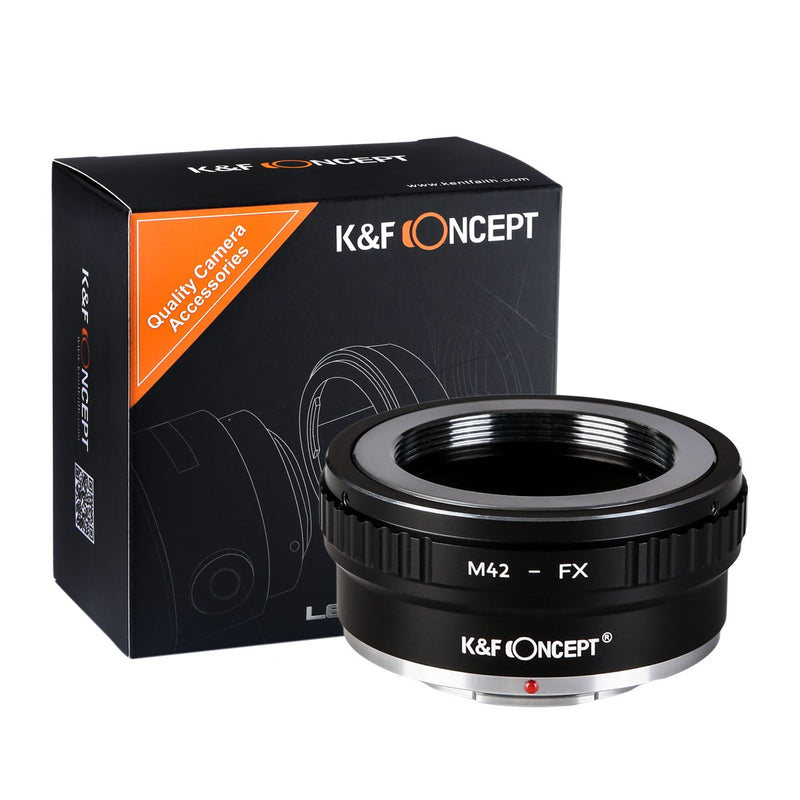 K&F Concept Lens Adapter M42 to Fuji X Compatible with M42 Mount Lens to Fujifilm Fuji X-Series X FX Mount Mirrorless Camera Body