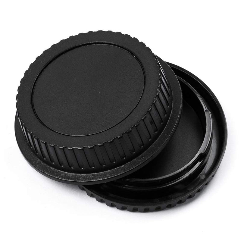 Camera Body Cap and Lens Rear Cap Cover Replacement Set for All Canon EOS EF Mount DSLR Cameras 6D Mark II 5D Mark IV EOS 200D 60D 80D 70D 5Ds R 5D Mark III 600D,2 Sets