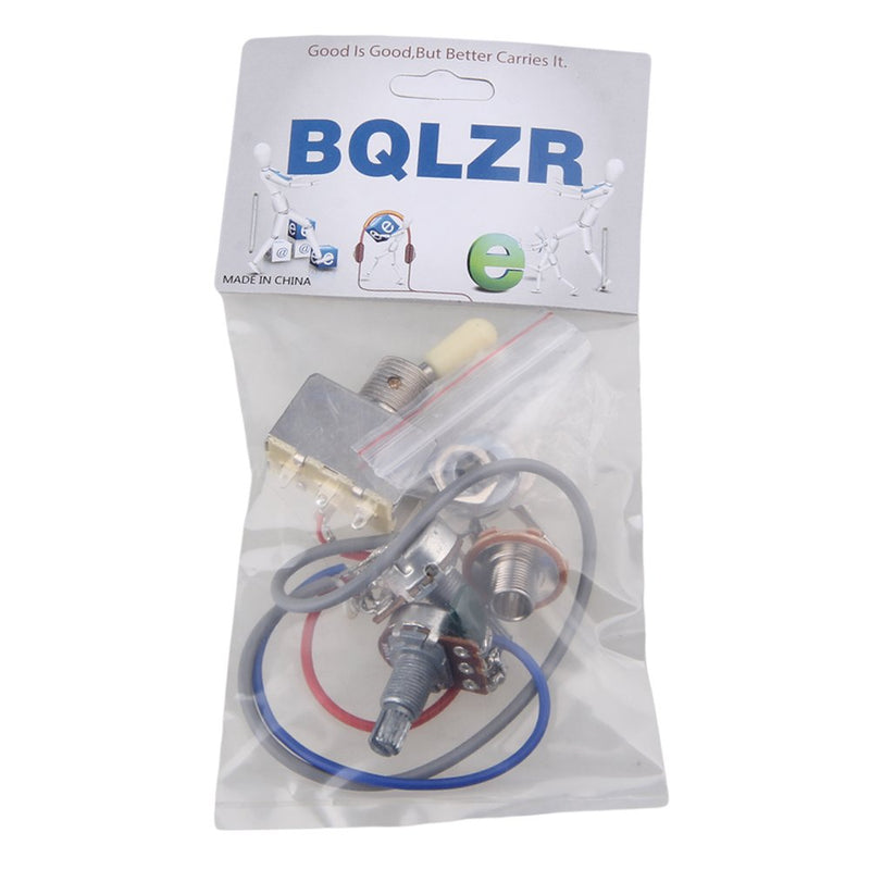 BQLZR Guitar Wiring Harness 3way Toggle Switch 1v1t 500k For Electric Guitar 2 Humbucker