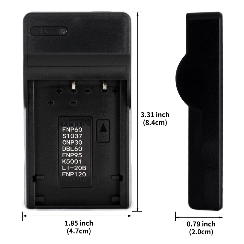 D-LI7 USB Charger for Pentax Optio 450, Optio 550, Optio 555, Optio 750, Optio 750Z, Optio MX, Optio MX4 Camera and More