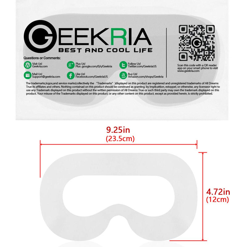 Geekria 100PCS Disposable Face Cover and 1 Pcs Magic Stick for HTC Vive Pro Virtual Reality Headset/Soft Breathable Non-Woven Fabrics for Headset VR