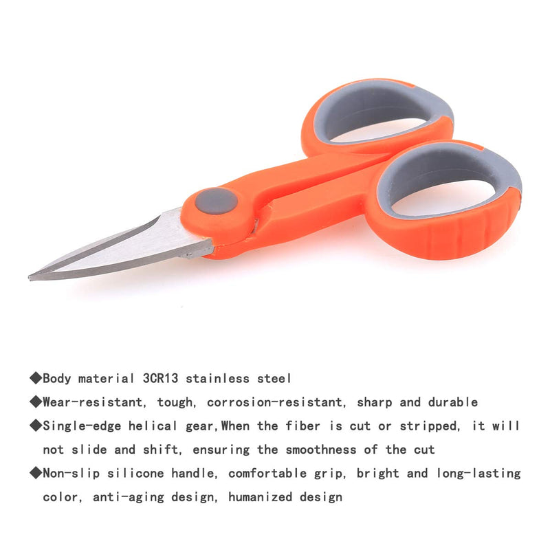 FTTH Fiber Optic Drop Cable Fiber Stripper CFS-2 Double Port Hole Optical Fiber Coating Fiber Kevlar Scissors with stripping guide bar