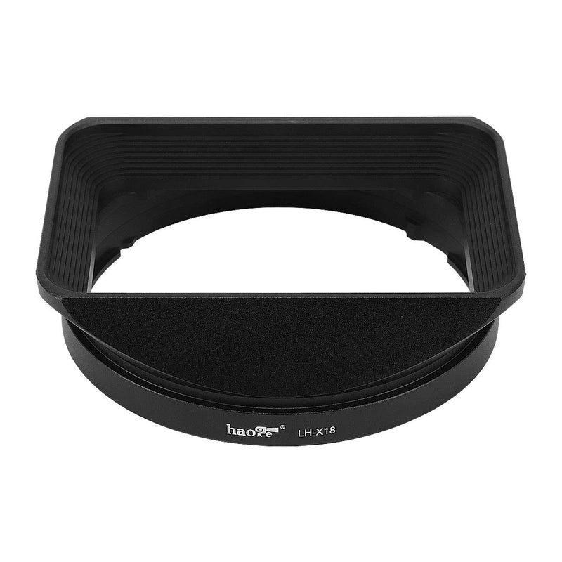 Haoge LH-X18 Bayonet Square Metal Lens Hood Shade with Cap for Fujifilm Fuji Fujinon XF 16-80mm F4 R OIS WR XF16-80mmF4 Lens