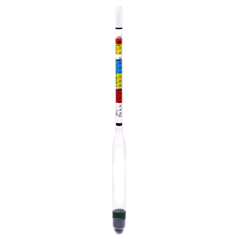 Circrane Hydrometer & Glass Test Jar Set, Triple Scale Alcohol Hydrometer with Glass Cylinder for Brew Beer, Wine, Mead and Kombucha, ABV, Brix and Gravity Test Kit, Home Brewing Supplies