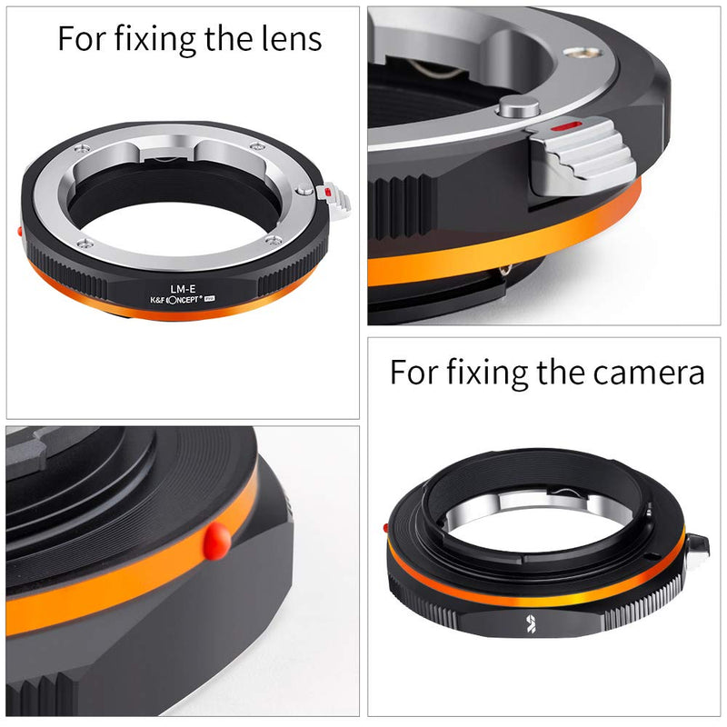 K&F Concept Lens Mount Adapter for Leica M Lens to Sony Alpha Nex E-Mount Camera Body with Matting Varnish Design LM-NEX