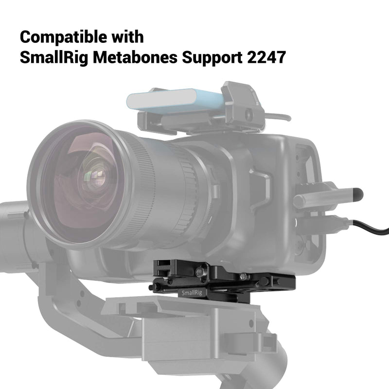 SMALLRIG Offset Plate Kit for BMPCC 4K and 6K Compatible with DJI Ronin S Zhiyun Crane 2 Moza Air 2 - BSS2403