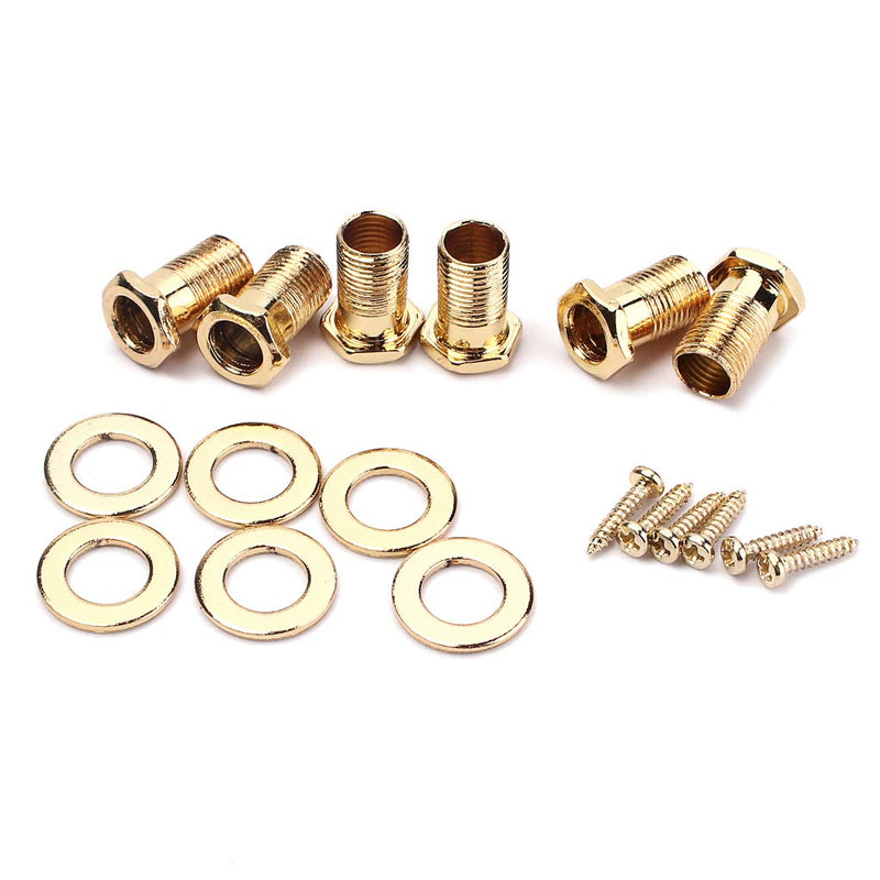 Alnicov Guitar String Tuning Pegs 3L3R Machine Heads Knobs Tuners Machine Head Set For Electric Or Acoustic Guitar, Gold