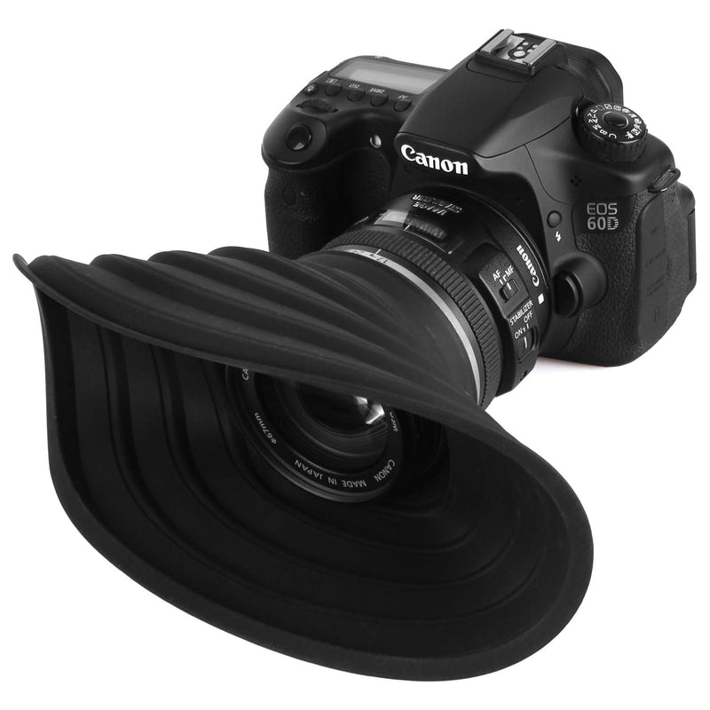 Easy Hood Lens Hood for Nikon Canon Pentax Sony 70-90mm Camera Lens, Ultimate Anti-Glass Anti-Reflective Silicone Collapsible Len Hood Take Reflection-Free Photos Video (70mm) 70mm