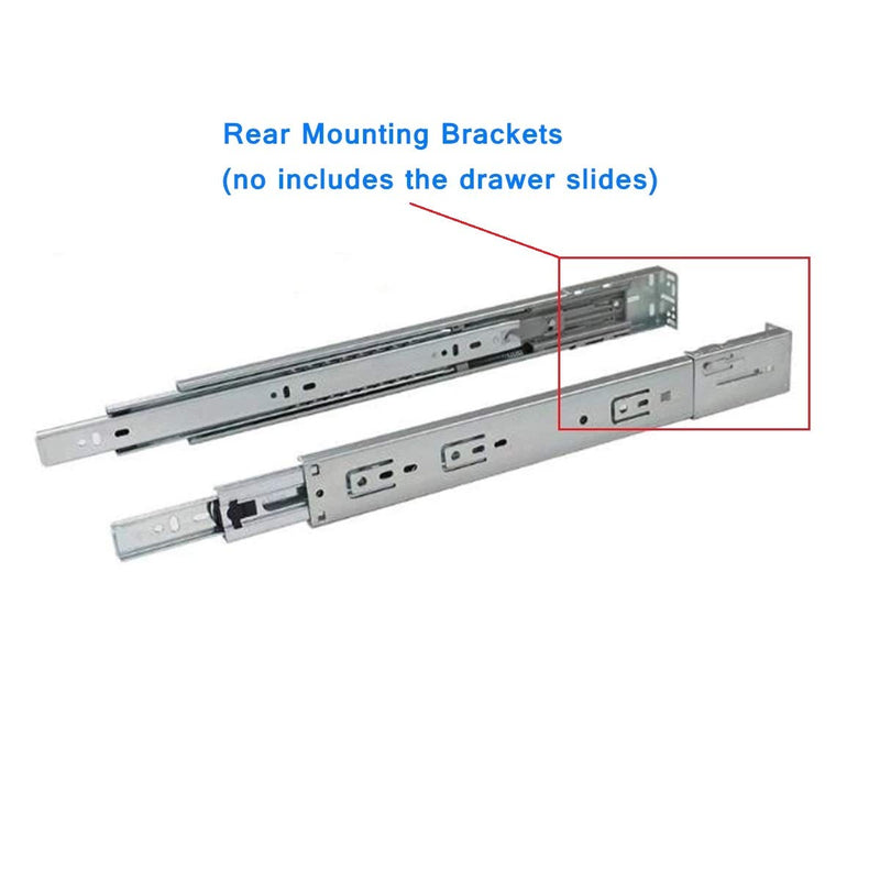 5 Pairs of Rear Mounting Brackets for Drawer Slides (Width 1.77 inch/45 mm) Includes Fastening Screws 5Pair Rear Brackets
