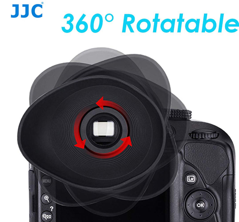 JJC EN-DK19 Large Eye cup for Nikon D500 D800 D800E D810 D850 D3 D4 D4S D5 Df, Ergonomic Design Oval Soft TPU Rubber Eye Piece, D850 eyecup, D800 EyeCup, D810 EyeCup, D5 EyeCup, as Nikon DK 19 Eyecup