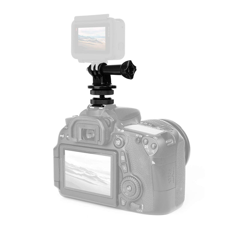 Anwenk Camera Hot Shoe Mount Adapter Compatible with GoPro Adapter Gopro Hero 7 6 5 4 Attaching on Gopro DSLR Camera or Ring Light Photography Gopro Hot Shoe Mount