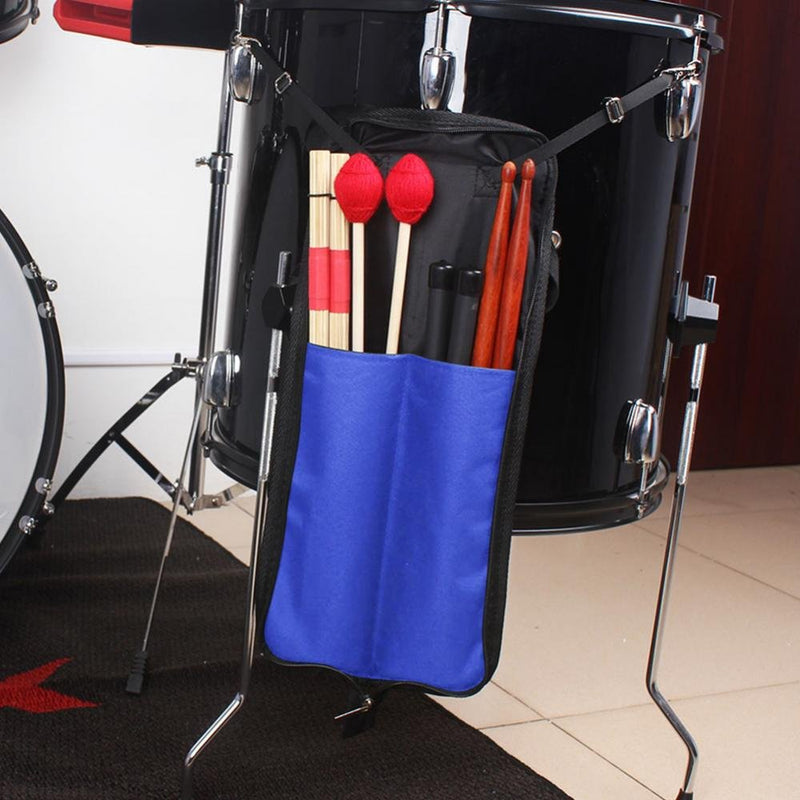 Drum Stick Bag, Portable Drum Stick Storage Hanging Bag Drumstick Handbag Holder with Handle Blue