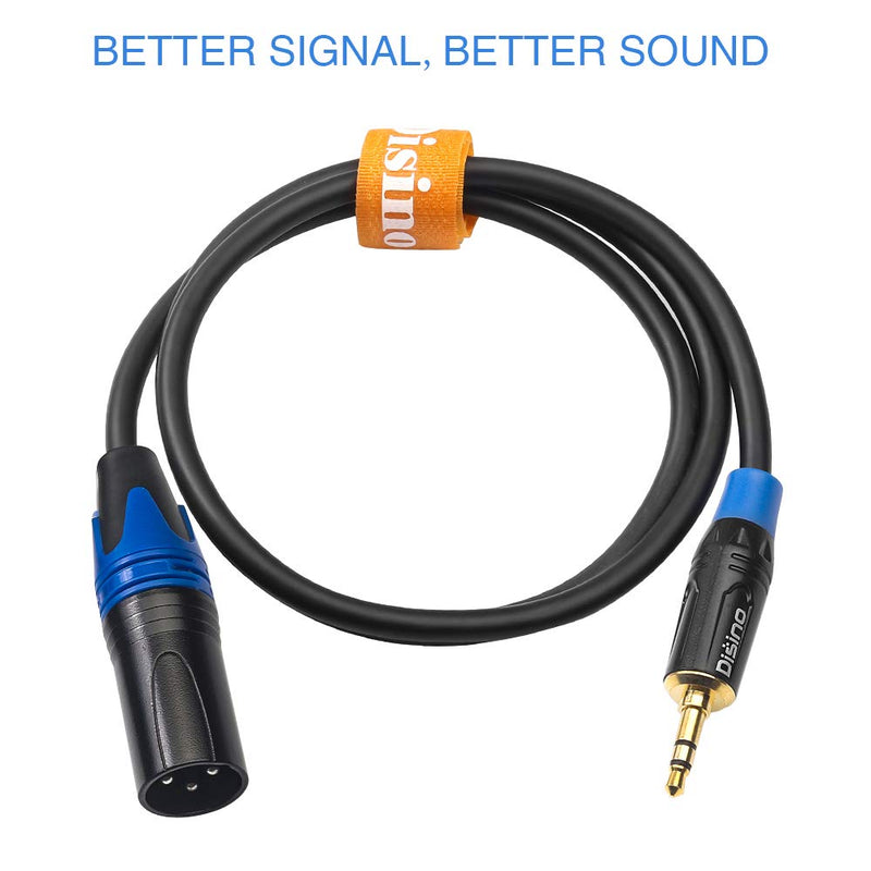 [AUSTRALIA] - DISINO 3.5mm to XLR Cable, Unbalanced 1/8 inch Mini Jack TRS Stereo Male to XLR Male Microphone Audio Cable - 6.6 FT 