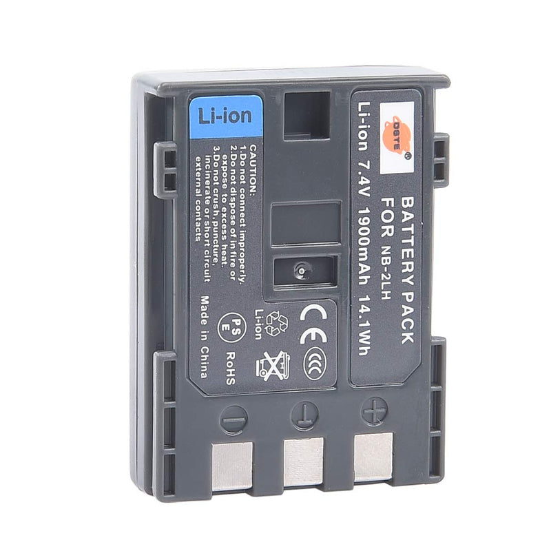 DSTE Replacement for 2X NB-2LH Battery + Rapid Dual Charger with Micro USB Cable Compatible Canon Elura 85 MV800 800i 900 920 EOS 350D 400D PowerShot G7 G9 S70 S80 R100 R11 as NB-2L BP-2LH